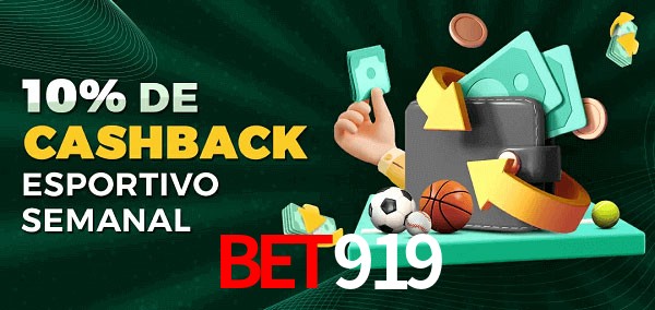 10% de bônus de cashback na Bet919